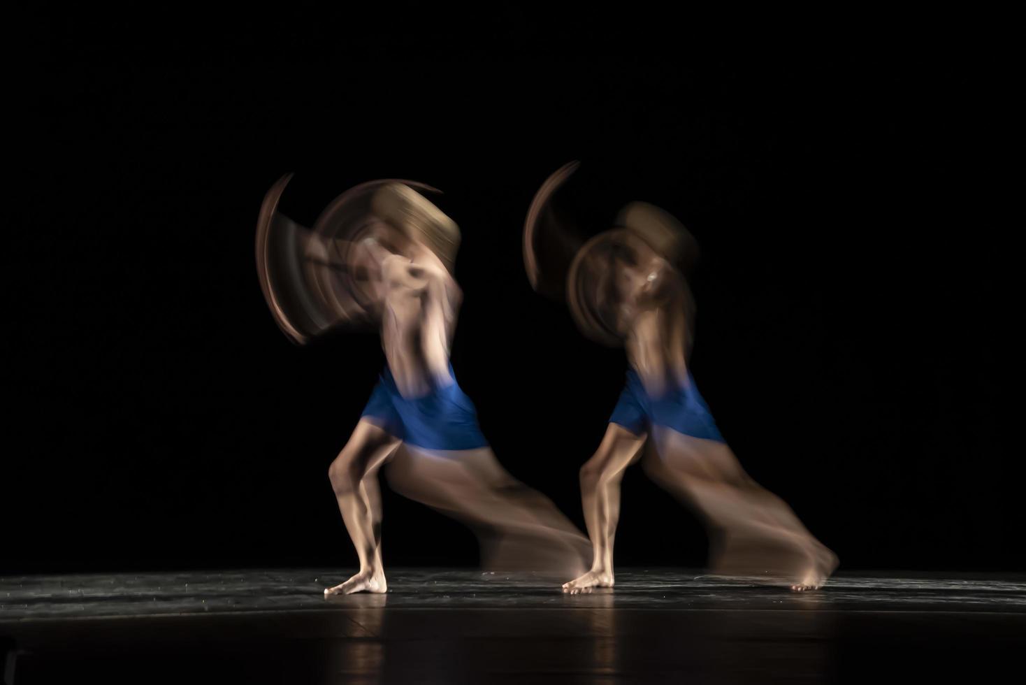 The abstract movement of the dance photo