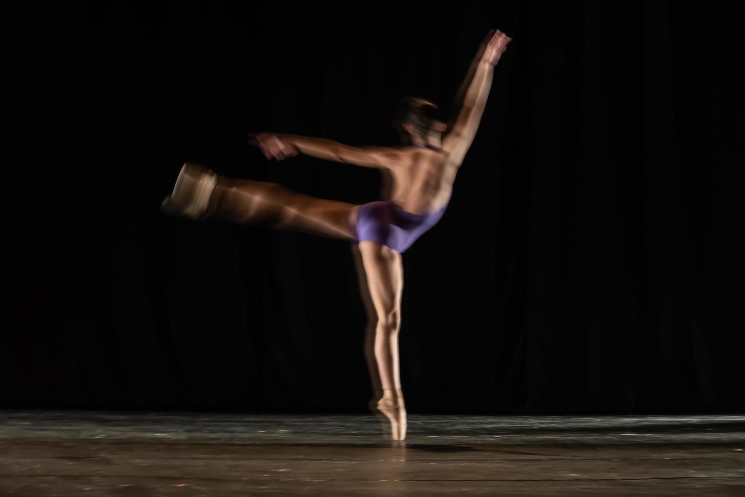 The abstract movement of the dance photo