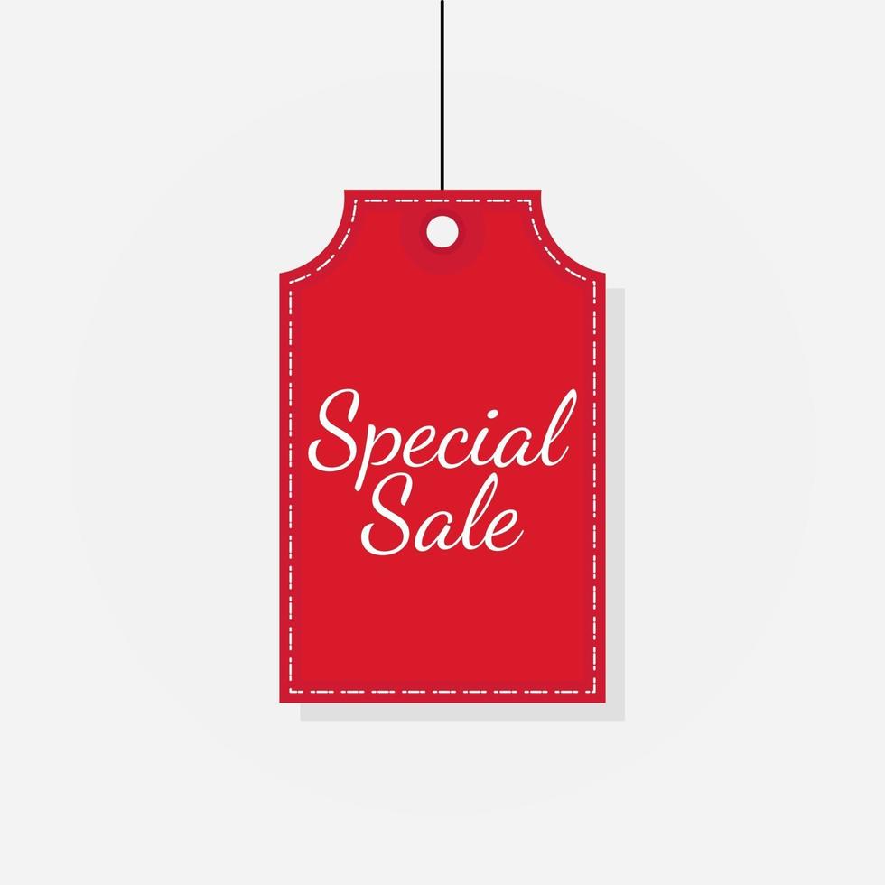 Design tag special sale red discount label vector