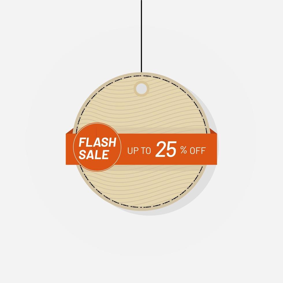 etiqueta de venta flash etiqueta de descuento 25 de vector de descuento