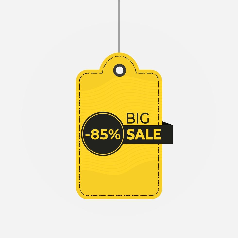 Tag discount big sale 85 off label vector