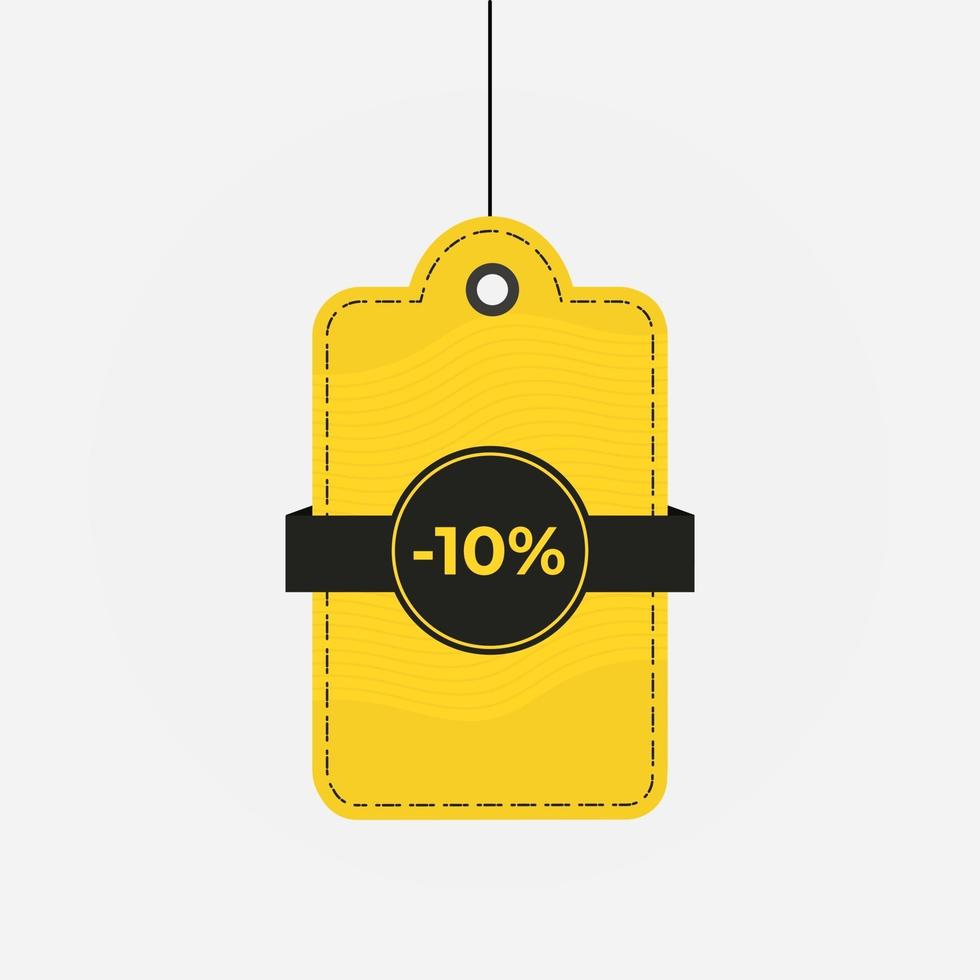 Tag discount sale 10 off label vector