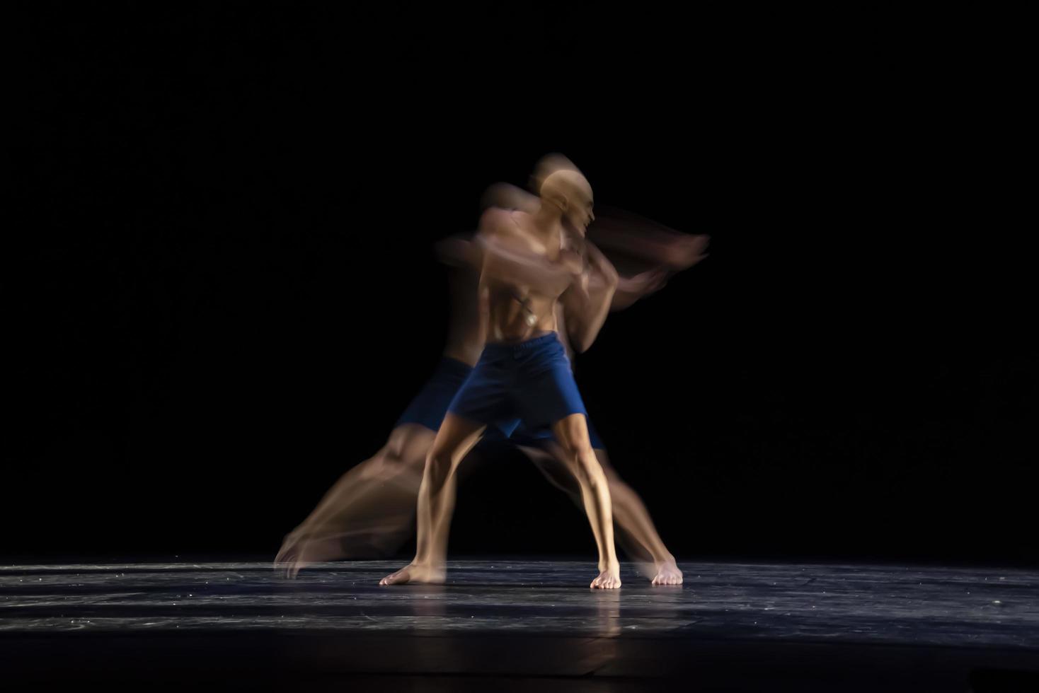 The abstract movement of the dance photo