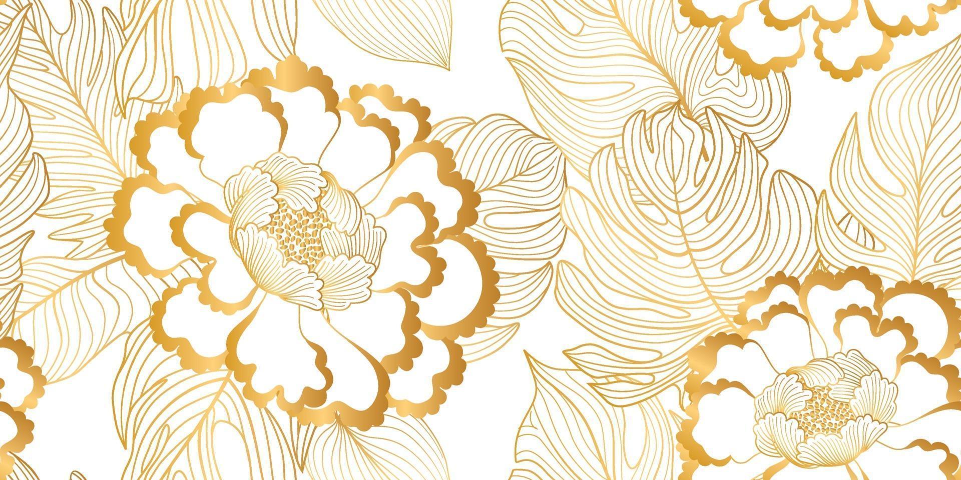 patrón floral sin fisuras. fondo de flores. textura transparente floral con flores y hojas en estilo asiático oriental. florecer papel tapiz de azulejos vector