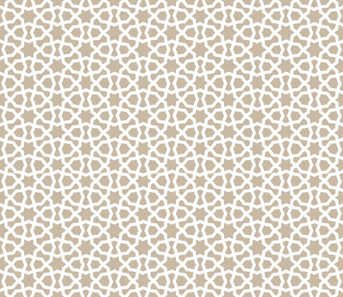 Abstract seamless pattern. Arabic line ornament with geometric shapes. vector