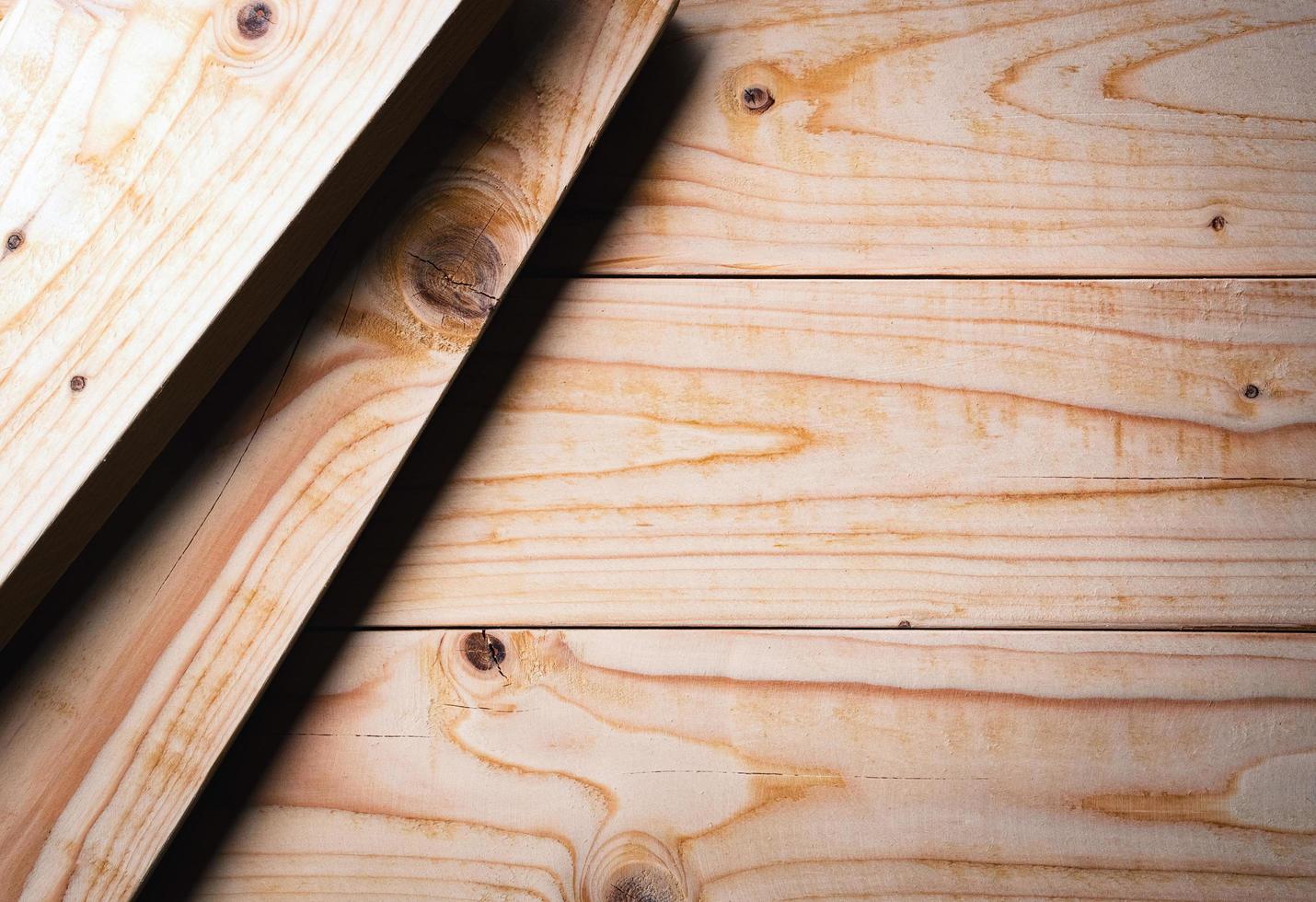 Wooden boards stacked on top of each other photo