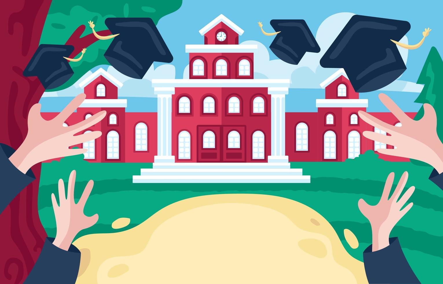 University Graduation Background vector