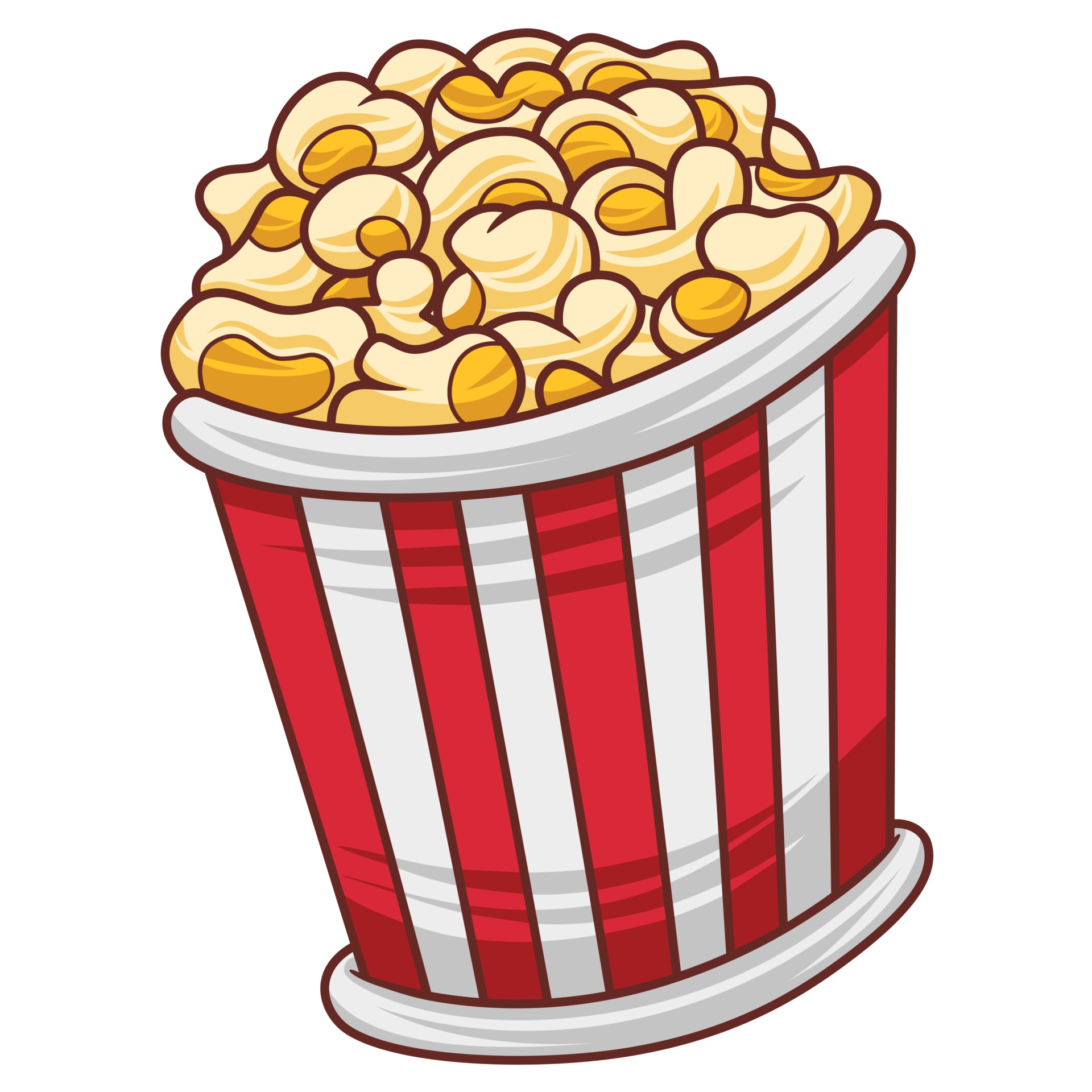 Popcorn illustration in modern flat design style. 2175693 Vector Art at