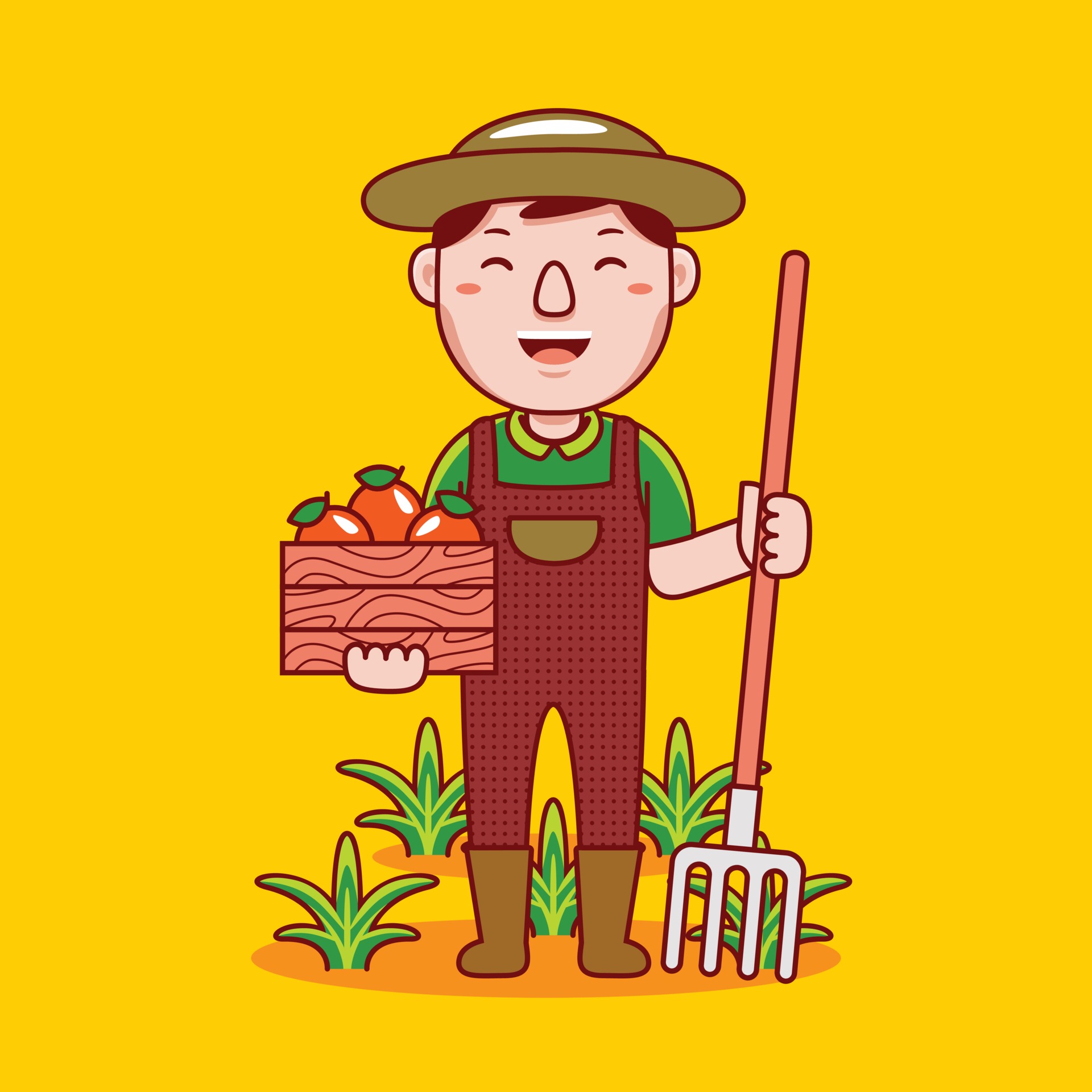 Man builder profession in flat design style. 2175723 Vector Art at