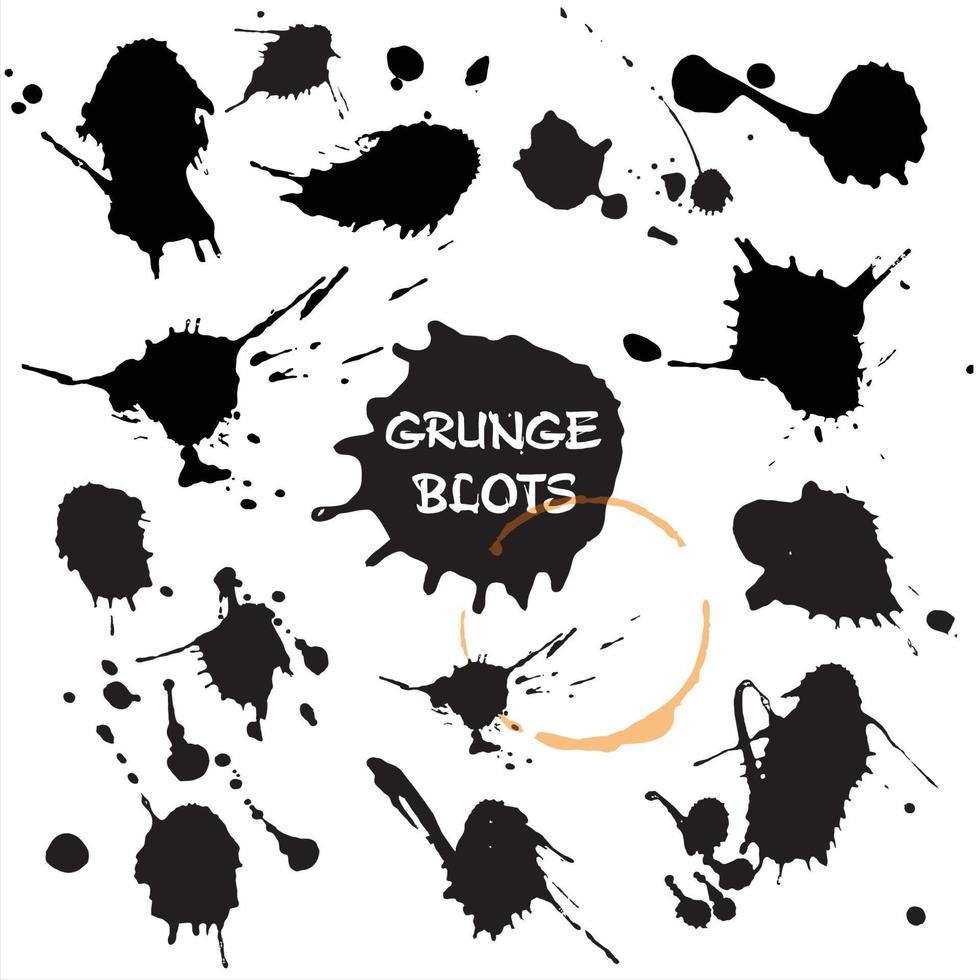 Blots set. Grunge texture. vector