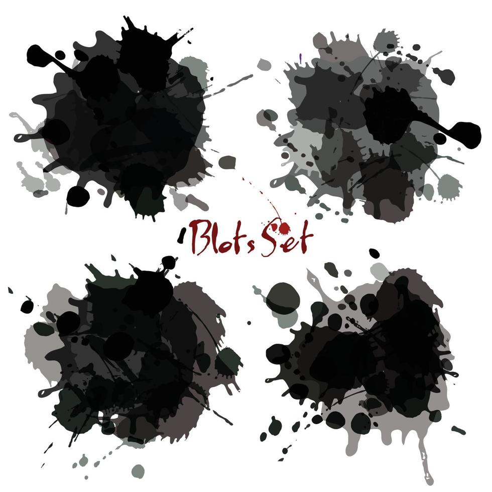 Abstract set blots. Vector background.