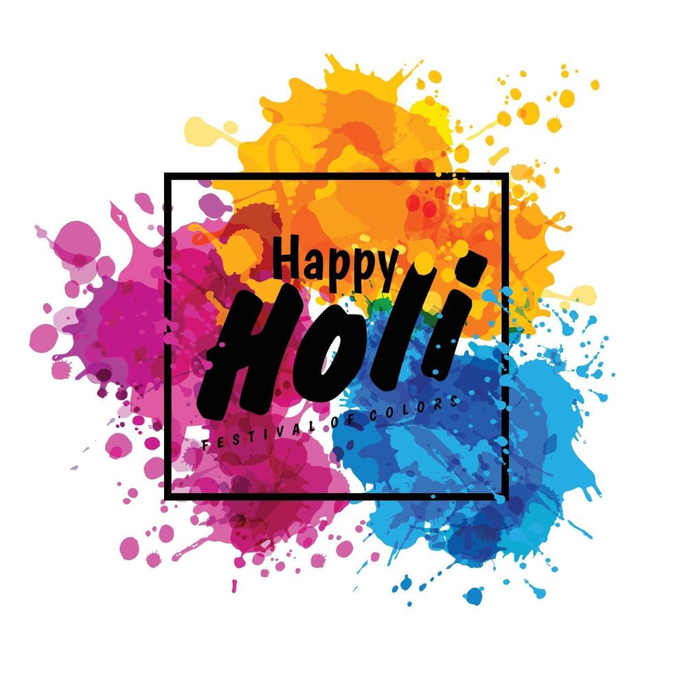 Holi spring festival of colors vector design element and sign holi