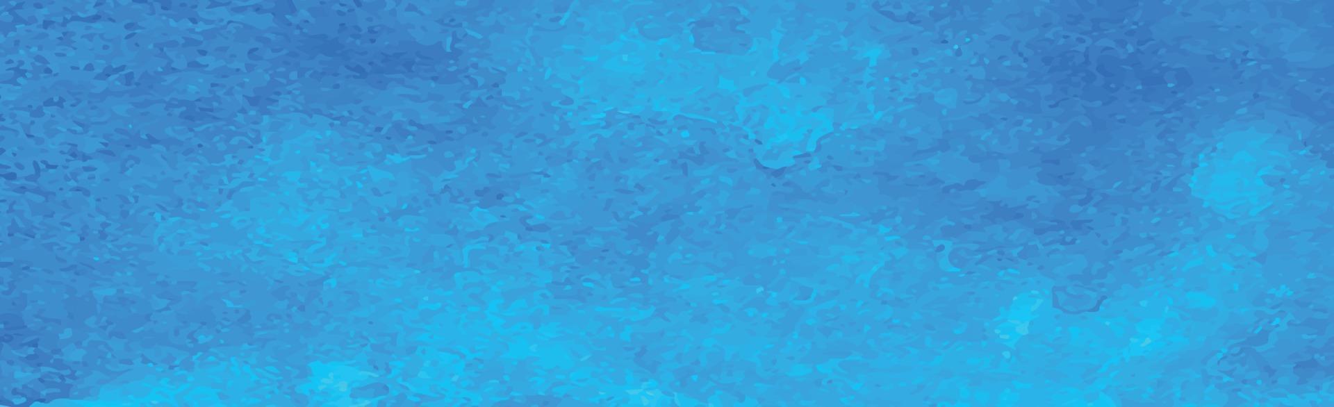 Realistic blue watercolor panoramic texture on white background - Vector