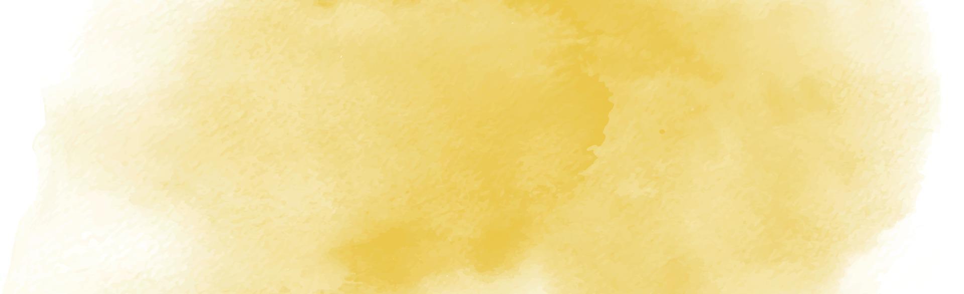realista textura panorámica de acuarela de color amarillo-naranja sobre un fondo blanco - vector