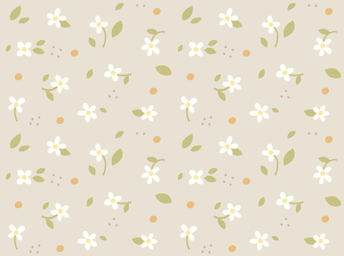 lindo fondo floral. plantilla de diseño de patrón simple. vector