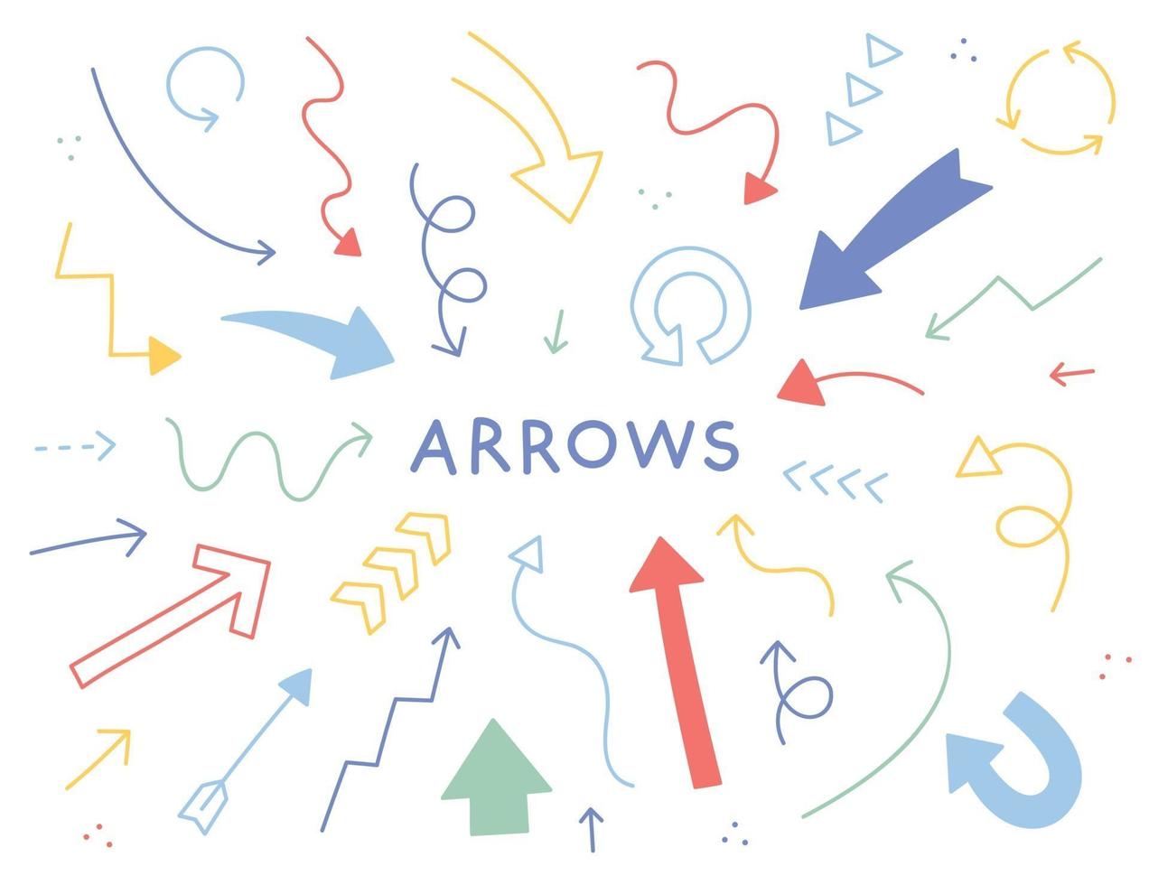 Cute and colorful arrows. simple pattern design template. vector