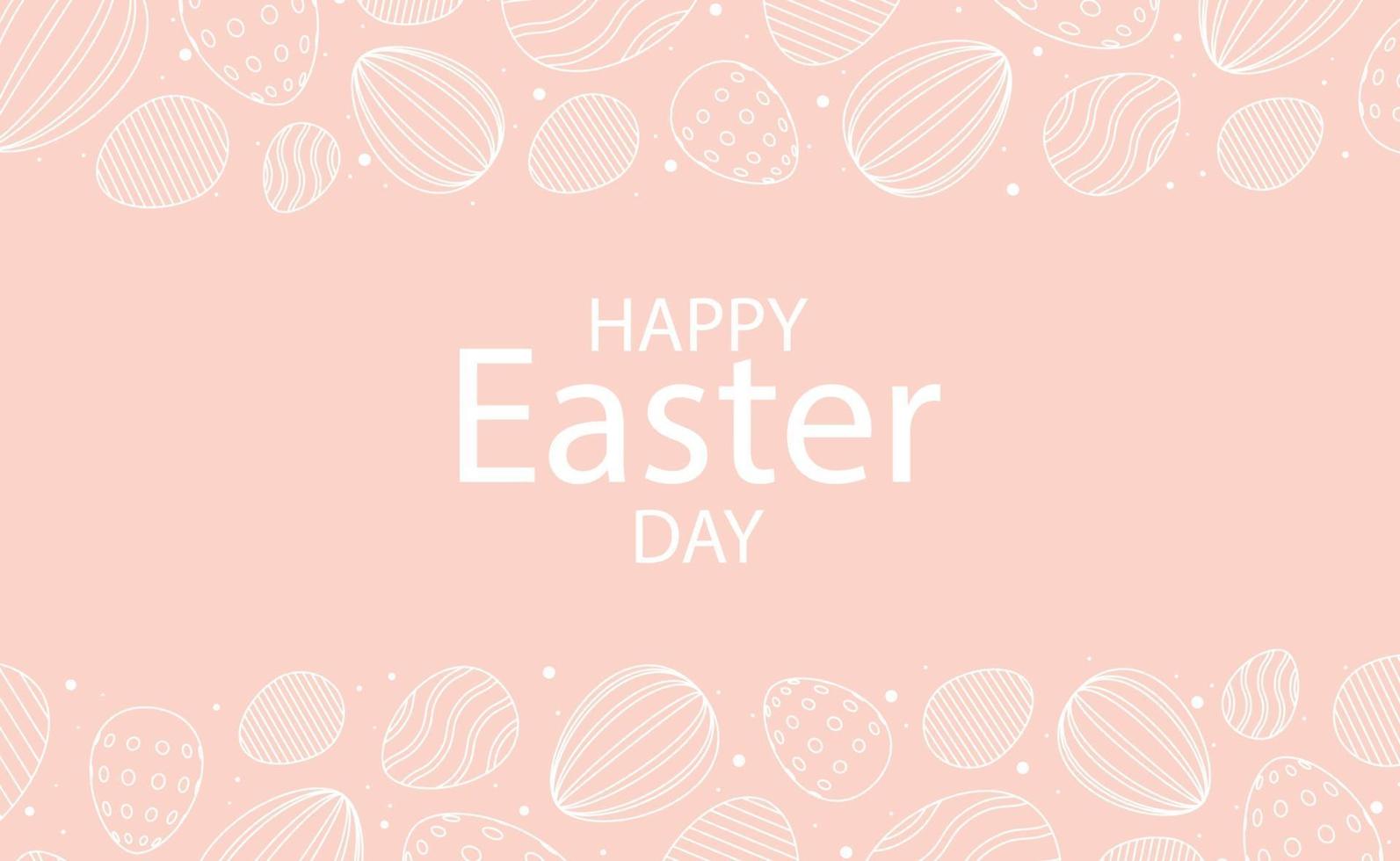 Pink Easter background with holiday congratulations - Vector