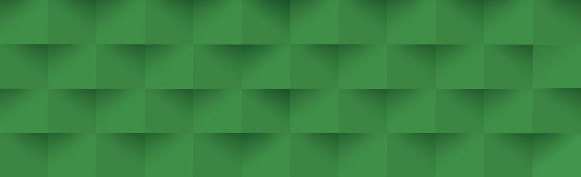 Fondo verde abstracto, plantilla web, cuadrados con sombra - vector