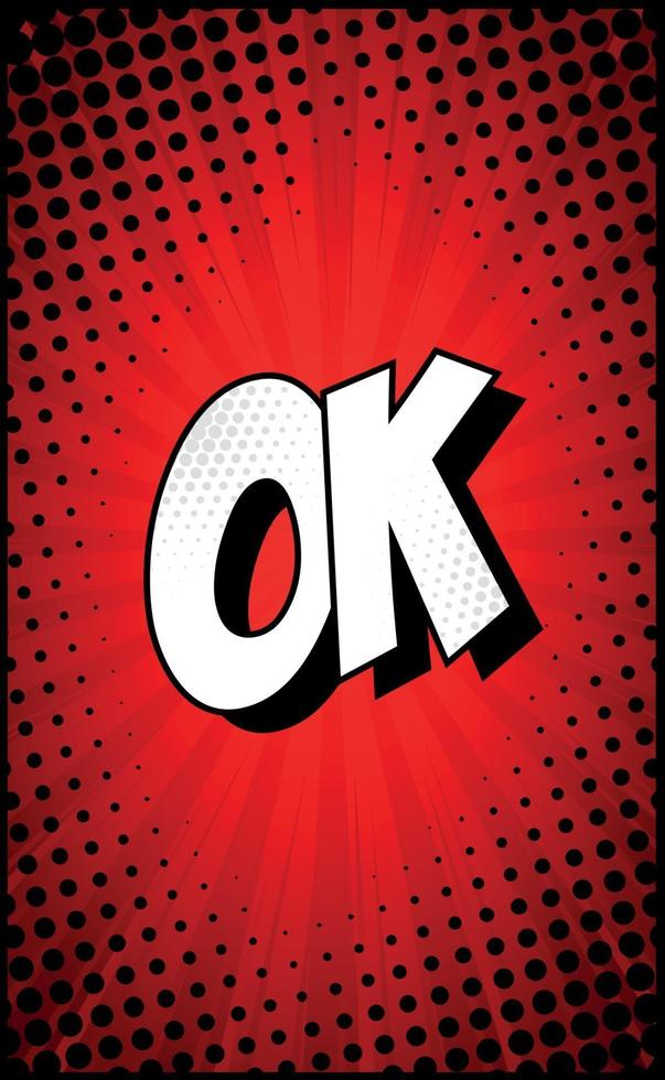 Red comic zoom with lines and dots - Vector