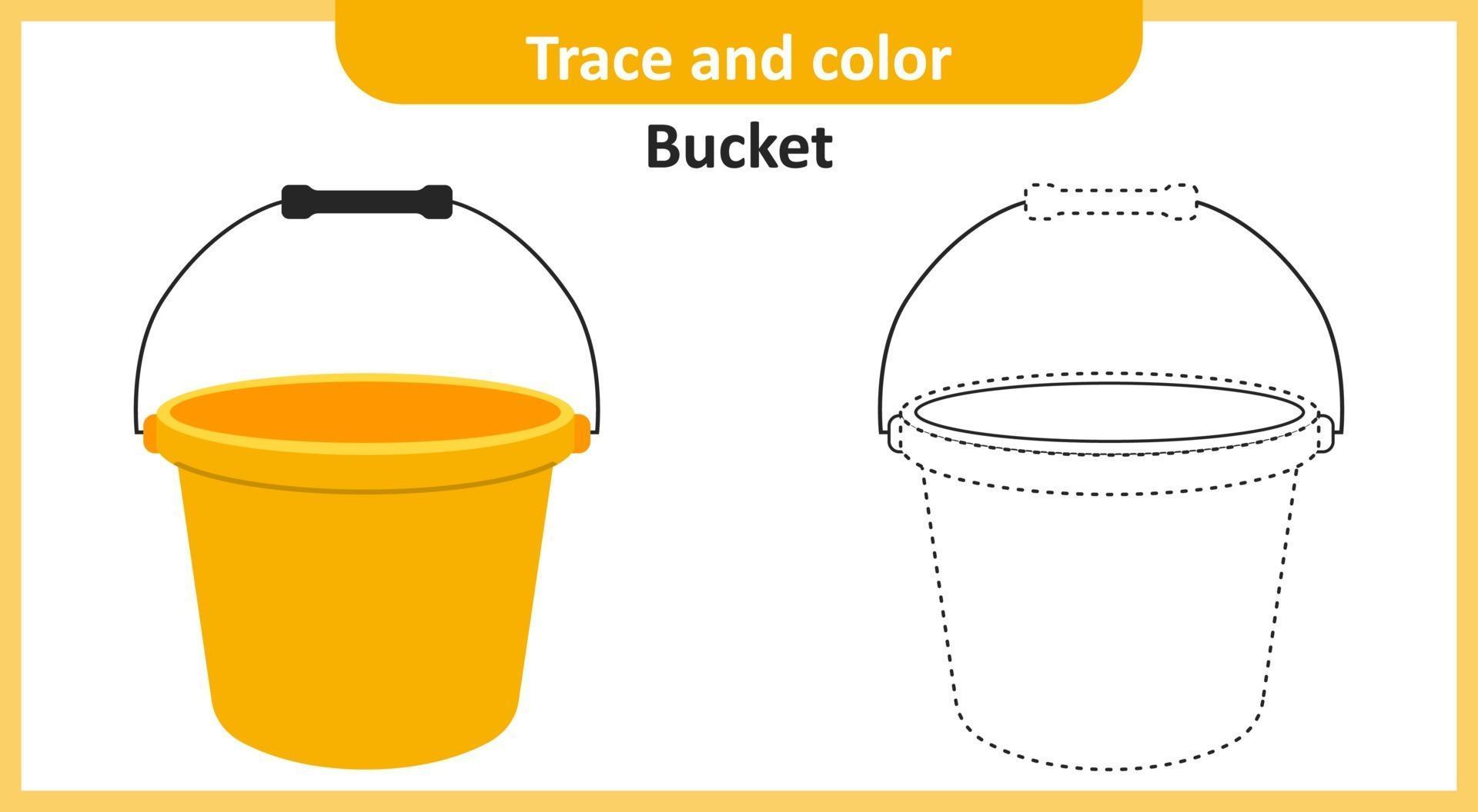 Trace and Color Bucket 2176343 Vector Art at Vecteezy