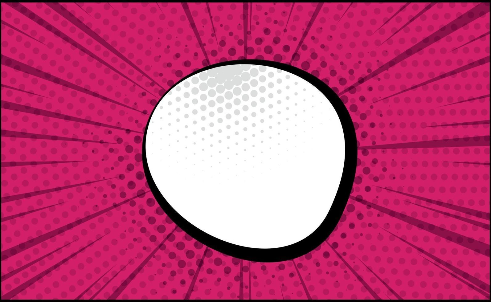 Red comic zoom with lines, dots and white elements - Vector