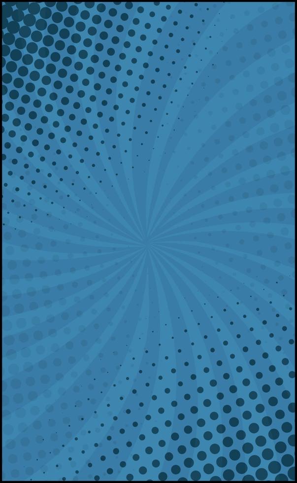 Zoom cómico azul con líneas y puntos - vector
