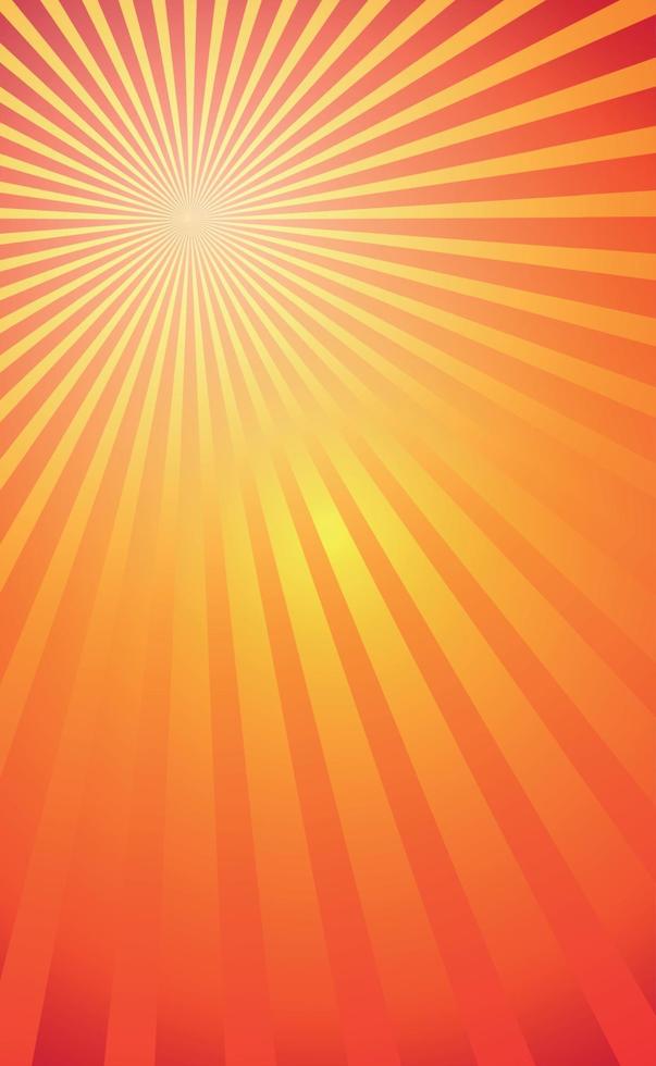 Zoom cómico naranja con líneas y resplandor - vector