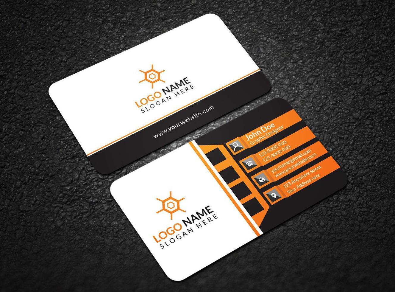 Modern And Professional Business Card, Abstract And Simple Business Card, Colorful Business Card Design vector