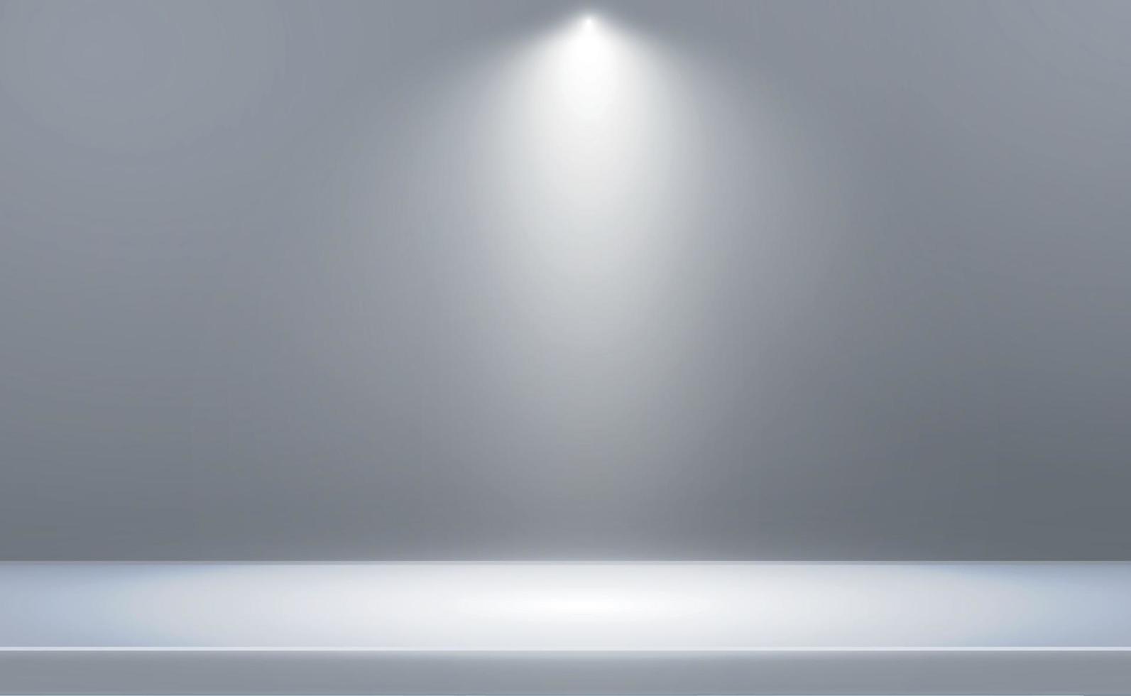 White with gray panoramic studio background with white glow - Vector