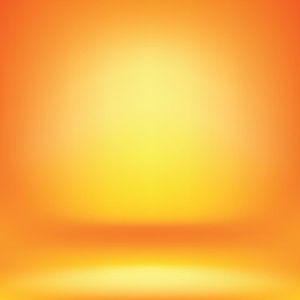 Yellow panoramic studio fon with white glow vector
