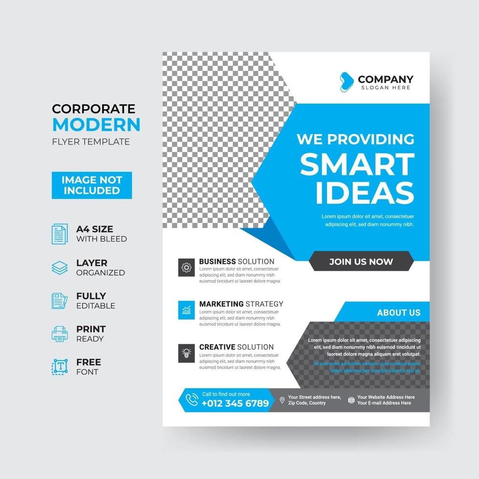 Modern Corporate Business Flyer Template Design vector