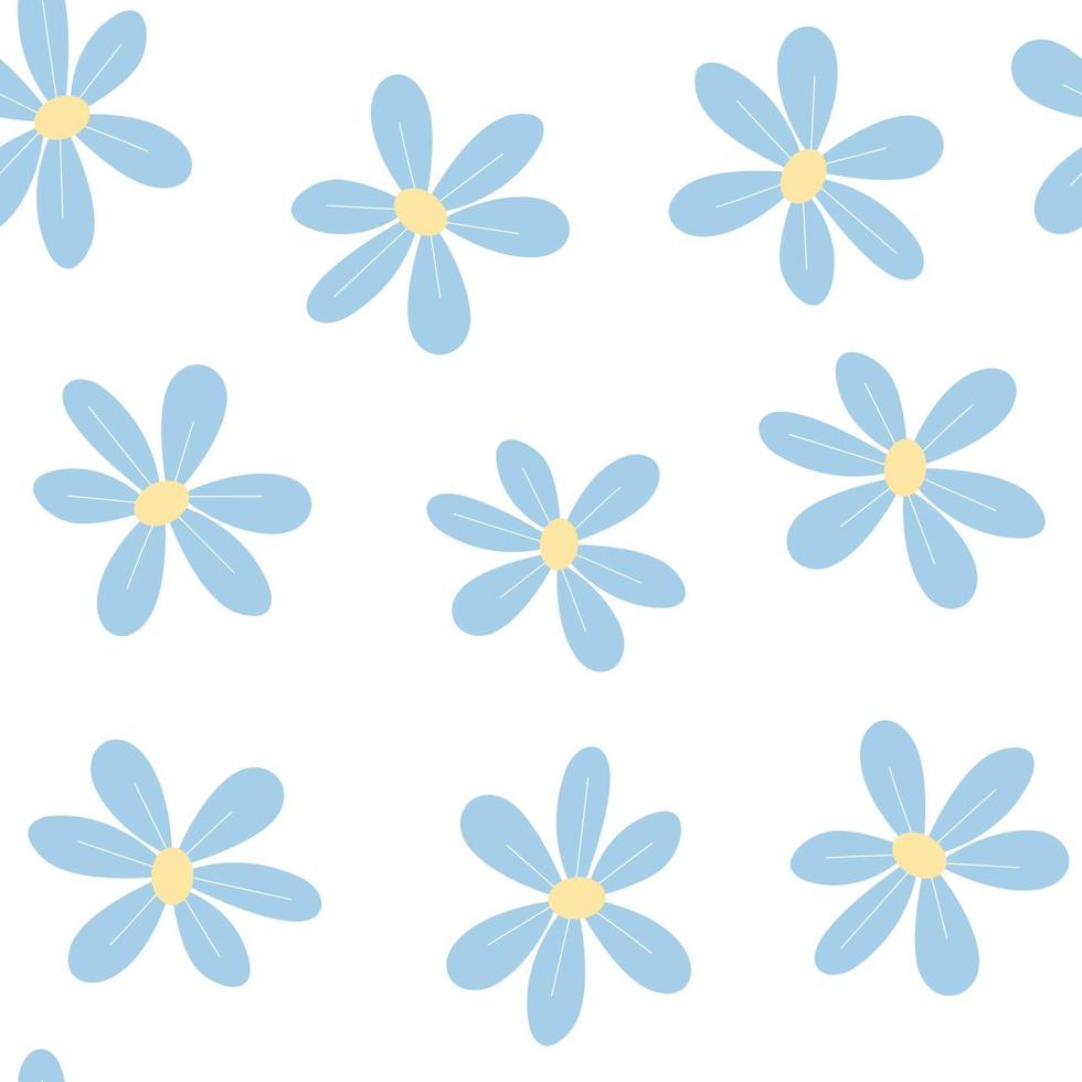 patrones sin fisuras de flor azul claro. diseño vectorial para papel, portada, papel tapiz, tela, textil y otros proyectos. vector