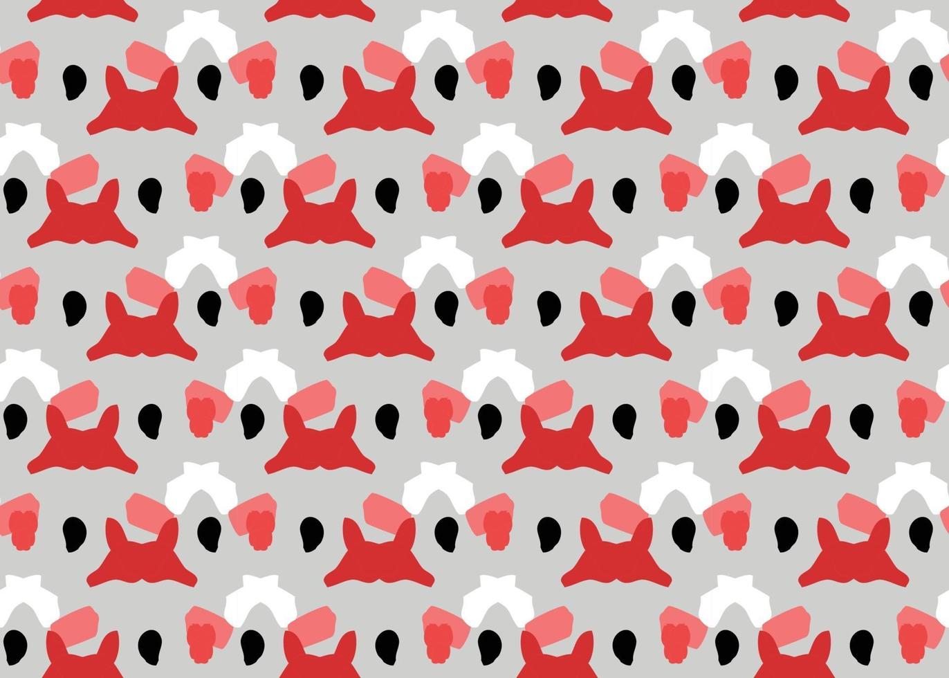 Vector texture background, seamless pattern. Hand drawn, grey, red, black, white colors.