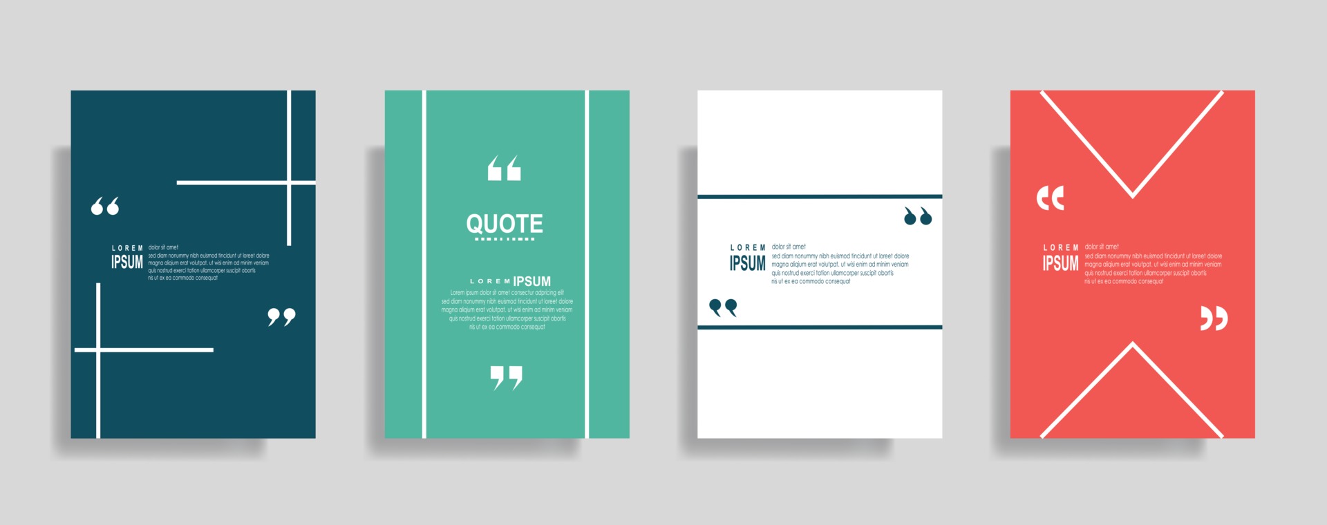Quotes frame blank templates set. Text in brackets Quotes frame blank templates set. Text in brackets