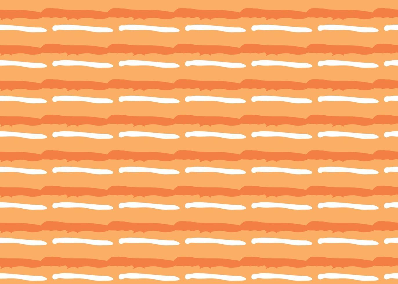 Vector texture background, seamless pattern. Hand drawn, orange, white colors.