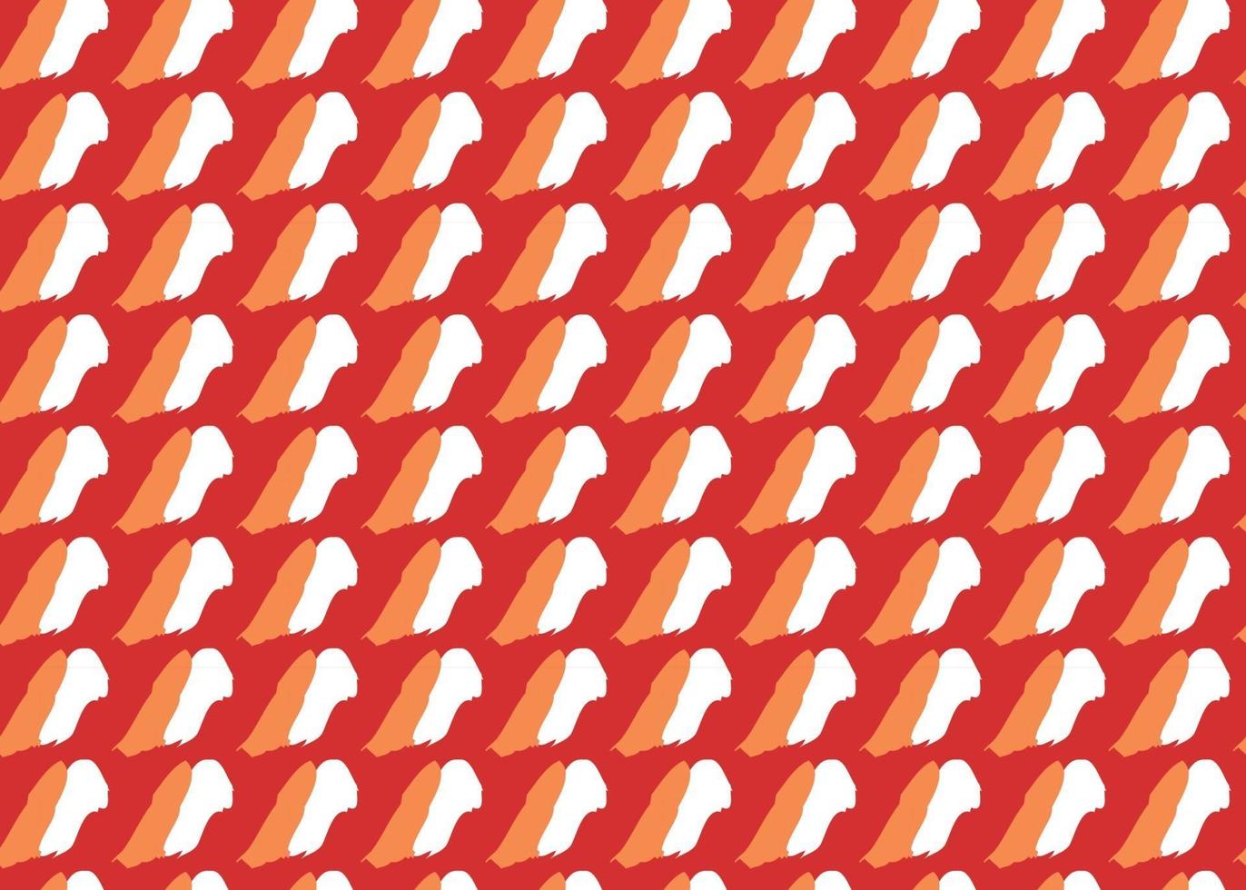 Vector texture background, seamless pattern. Hand drawn, red, orange, white colors.
