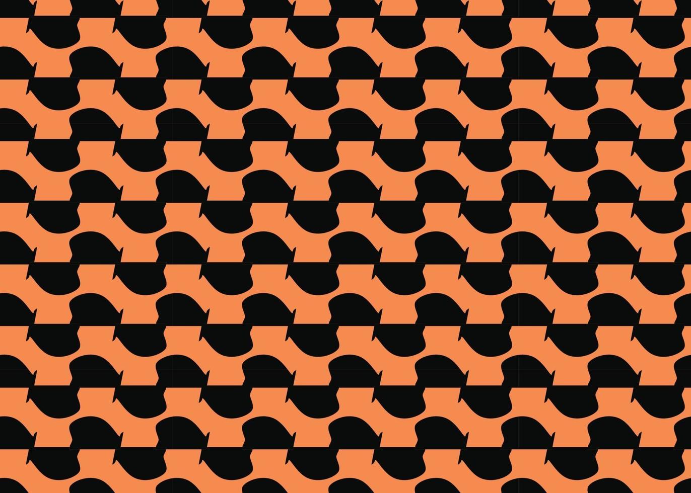 Vector texture background, seamless pattern. Hand drawn, orange, black colors.
