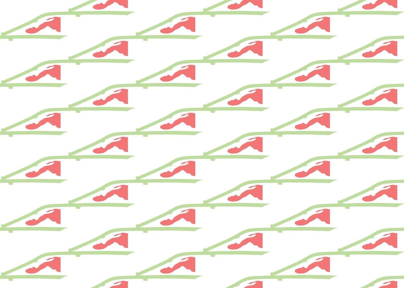 Vector texture background, seamless pattern. Hand drawn, green, red, white colors.