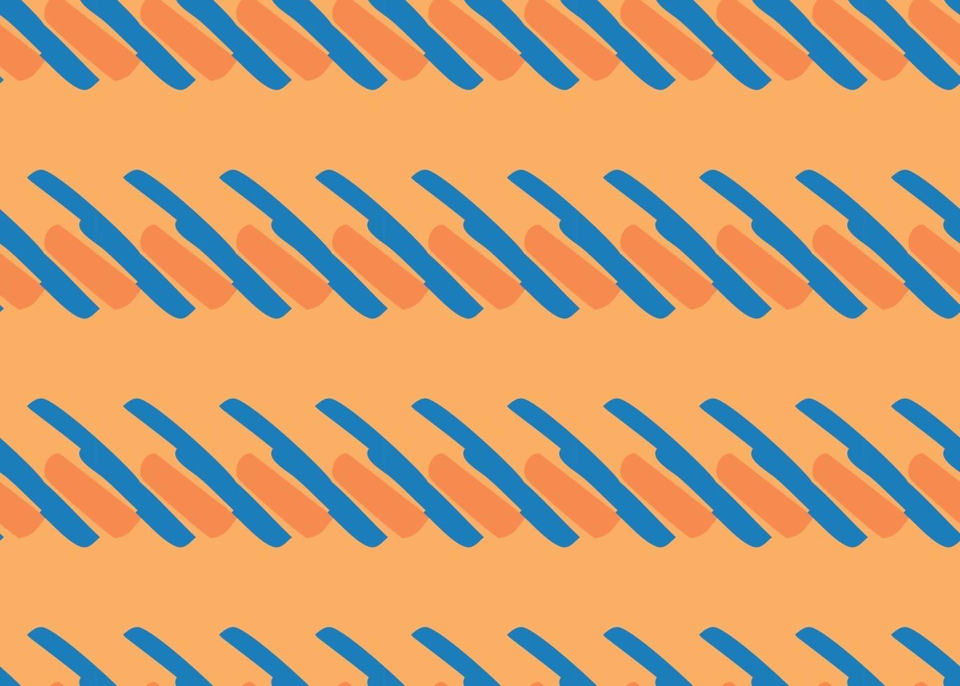 Vector texture background, seamless pattern. Hand drawn, orange, blue colors.