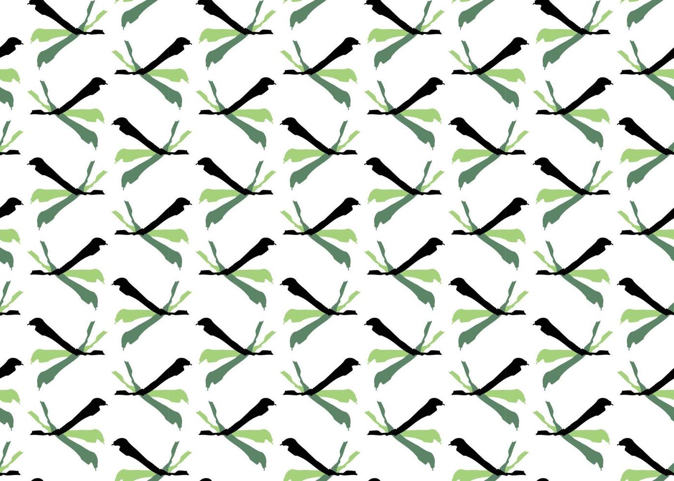 Vector texture background, seamless pattern. Hand drawn, green, black, white colors.