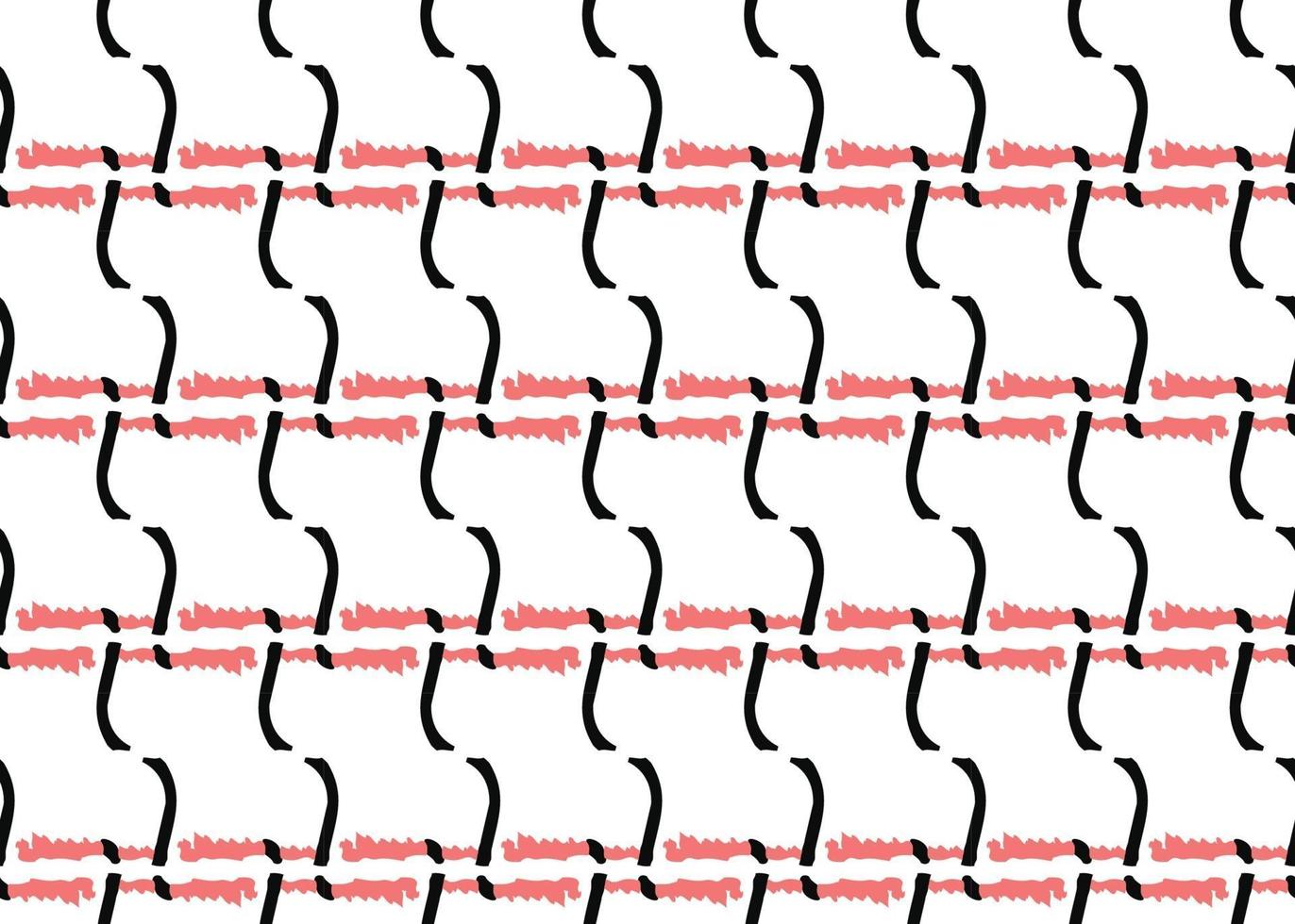 Vector texture background, seamless pattern. Hand drawn, red, black, white colors.