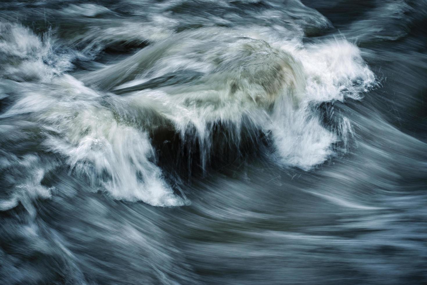 Dramatic wild river waves photo