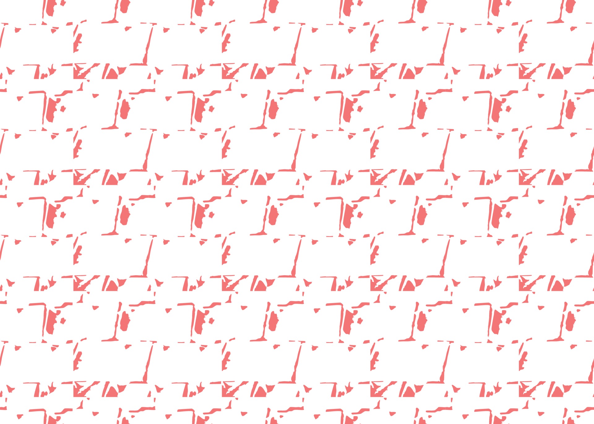 Vector texture background, seamless pattern. Hand drawn, red, white