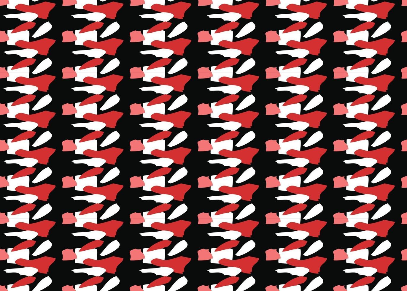 Vector texture background, seamless pattern. Hand drawn, red, black, white colors.