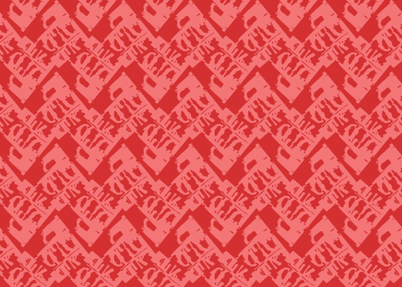 Vector texture background, seamless pattern. Hand drawn, red colors.