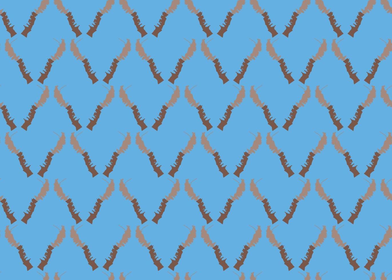 Vector texture background, seamless pattern. Hand drawn, blue, brown colors.