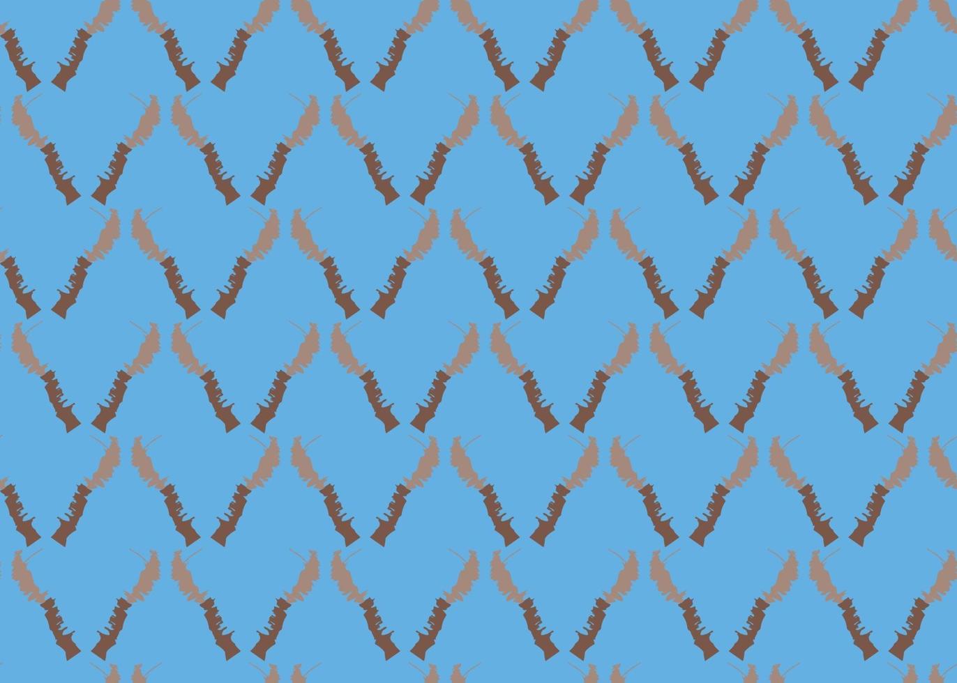 Vector texture background, seamless pattern. Hand drawn, blue, brown colors.
