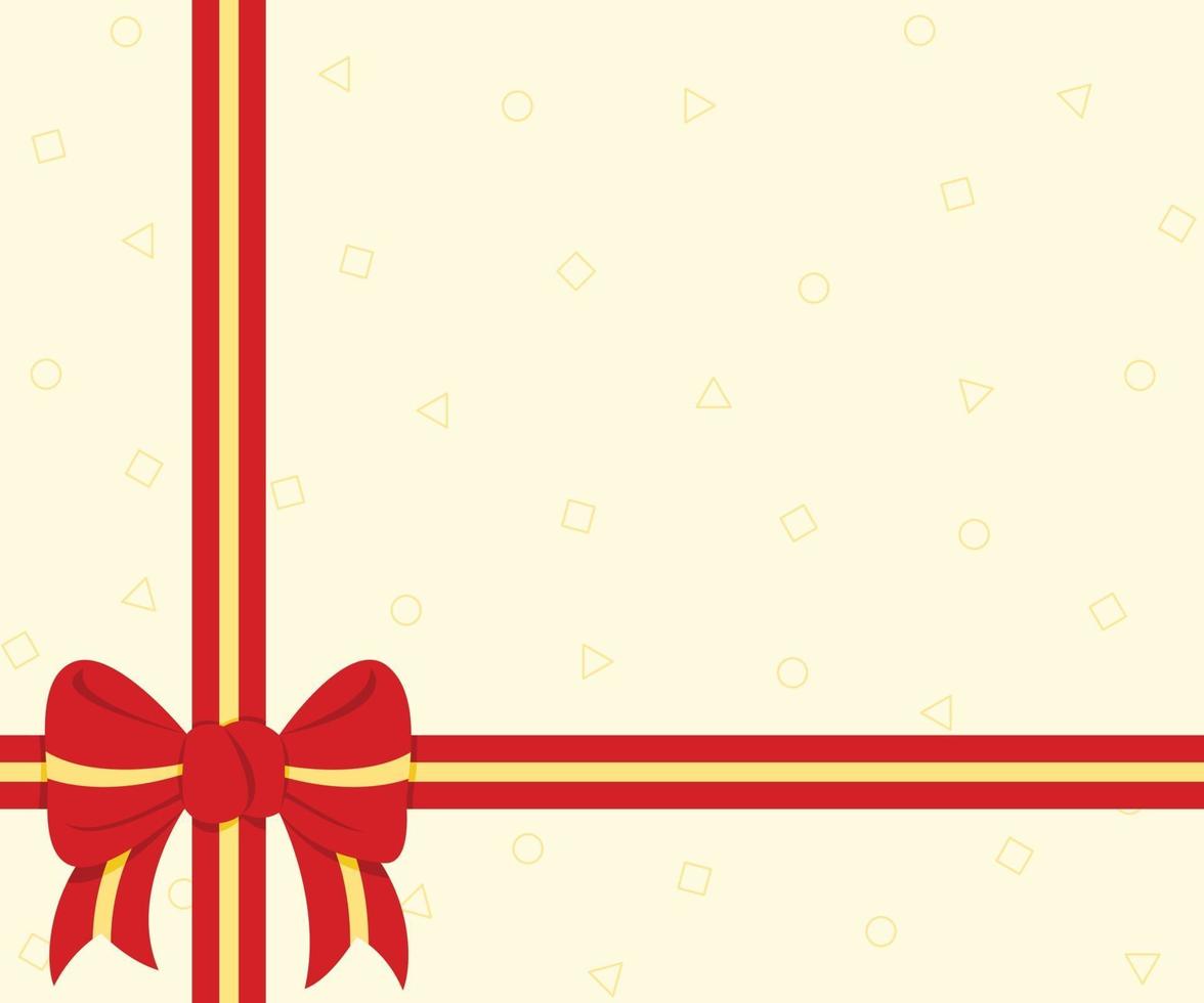 The Big Ribbon Bow for Decorative Wallpaper with Gift Box Theme. vector