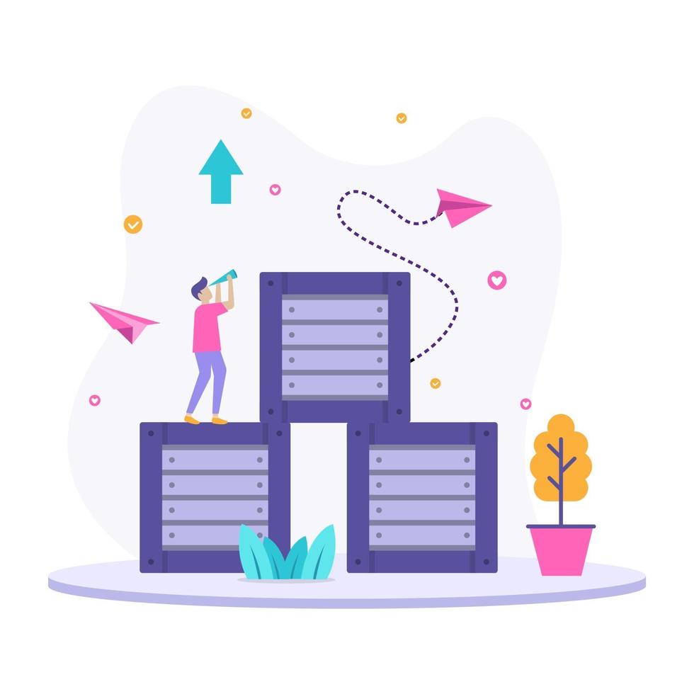 Isolated Advertising illustration concept. Design materials for promotion, information and advertising. vector