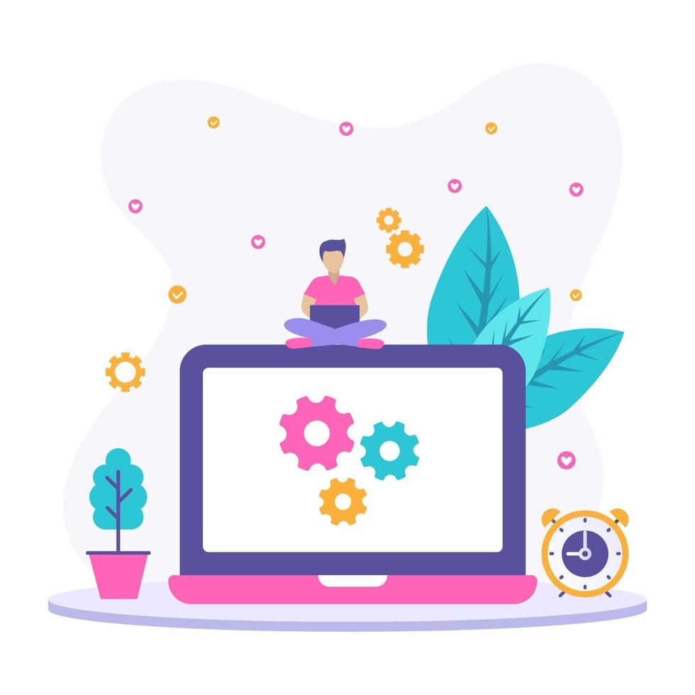 Isolated Advertising illustration concept. Design materials for promotion, information and advertising. vector